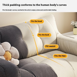 Sofa đôi lười mới 2025 cho căn hộ nhỏ khu vực nghỉ ngơi Tatami trong phòng khách cho không gian nhỏ và cho thuê - Product Image 4