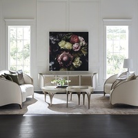 Personnalisé Moderne Minimaliste Blanc Crème Français Style Clair Luxe Solide Console TV Flottante Meuble TV en Bois