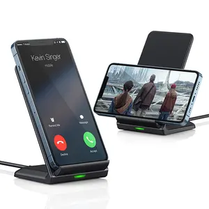 15W Fast Wireless Charging Station Charger Stand Compatible With Iphone Samsung Galaxy Google Qi-Enable Phones