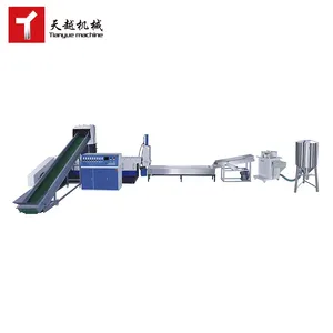 TIANYUE double stage waste plastic film bag pellet granulator granulation making recycling machine