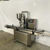 Machine de remplissage automatique à tête unique pour crème cosmétique, huile, gel et pâte, à pompe à piston haute viscosité 1000 ml