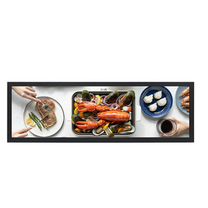 Trung Tâm Mua Sắm Màn Hình Căng 28 Inch Bar Strip Đa LCD Hiển Thị Kỹ Thuật Số Biển Kệ Siêu Rộng Quảng Cáo LCD <span class=keywords><strong>Player</strong></span> - Product Image 1