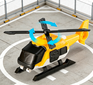 Jouet avion avec piste de catapulte pour garçons, modèle d'hélicoptère et d'avion de passagers, voiture à inertie pour taxiage - Product Image 2