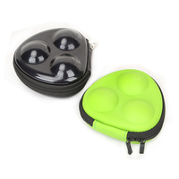 Estuche Rígido Personalizado para Pelotas de Ping Pong con Tres Cavidades Moldeadas y Cierre de Cremallera para Jugadores