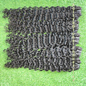 Extensiones de Cabello Real Indio Remy, Onda Profunda, Cutícula Alineada, Sin Enredos, Doble Trama a Máquina, 100g - Product Image 2