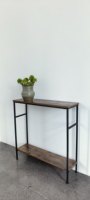 Table console décorative en bois et métal à 2 niveaux, fabriquée à la main, pour salon, mobilier de maison, vente en gros, fabriquée par un exportateur