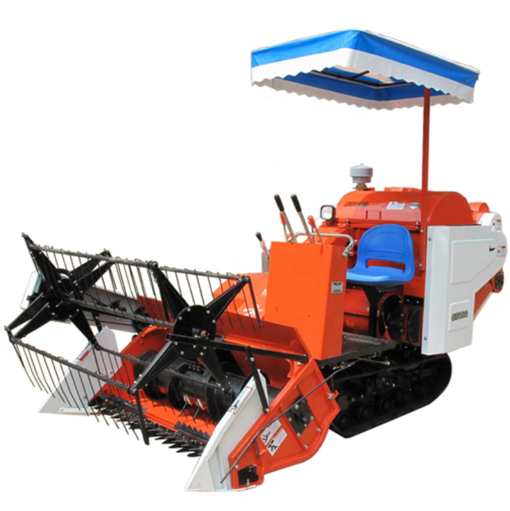 Mini Rice Harvester Machine Prototype Small Paddy Rice Combine Harvester & Mini Wheat Machine for Efficient ...