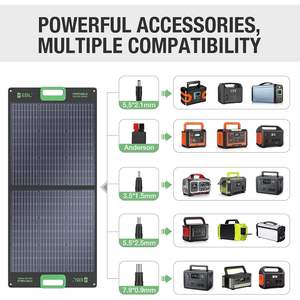 Panel Solar Portátil EBL de 100 W, 18 V, Plegable, Cargador Solar de Alta Eficiencia, Impermeable IP65, Estación de Energía, Cargador de Batería de 40 W y 20 W - Product Image 4