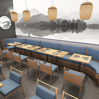 Ensemble de salle à manger pour restaurant Table et chaise de salle à manger en bois de style vintage Ensemble de table en bois massif pour café Ensemble de table à manger