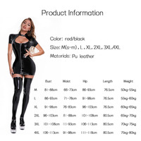 Neues Hochelastisches Sex-Spielzeug Lackleder Eng Anliegendes Sexy Nachtclub-Outfit Tiefer Ausschnitt Bodycon-Kleider Yamamoto CL025