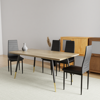 Ensemble de table à manger ronde 4 chaises élégantes et modernes ensemble de meubles de salle à manger