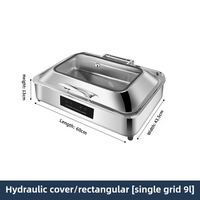 Restaurant Hydraulic Edelstahl Buffet Food Warmer Deluxe Hot Pot mit elektrischer Option Kommerzielle elektrische Chafing Dish