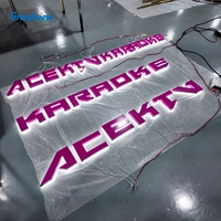 Signalisation de magasin en plein air Signe de logo en acrylique 3D Lettres de canal LED avec technologie rétroéclairée pour la publicité électronique éclairée