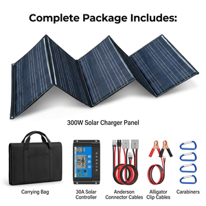 Panneau <span class=keywords><strong>solaire</strong></span> pliable 300W, 18V/36V, connecteur Anderson, <span class=keywords><strong>chargeur</strong></span> <span class=keywords><strong>solaire</strong></span> mono étanche pour batterie <span class=keywords><strong>12V</strong></span>-72V et appareils <span class=keywords><strong>12V</strong></span> - Product Image 5