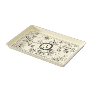 Floral Serving <b>Tray</b> Rectangular Plastic Elegant Home Living Room Storage Plate for Tea Cups Snacks Desserts Fruits - Product Image 3
