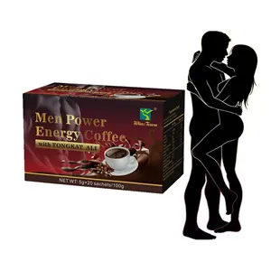 Customized Branded Instant Coffee with Tongkat Ali Extract Powder Black Maca Coffee Power Energy Ganoderma Coffee