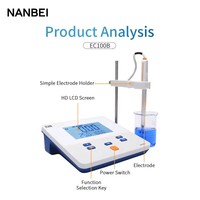 Conductivity Meter for Instrument EC100B with LCD Display Screen OEM Customizable IP54 Rated for Sea Water Salinity Measurement