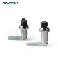 Serrures Dinghui de qualité supérieure, serrure cylindrique sans clé à poignée en T, noir poli, alliage de zinc, serrure de placard à quart de tour pour appareils électriques