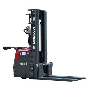 Apilador Eléctrico de Paletas de Doble Elevación Inicial de 3m 3.5 con Capacidad de 1500kg/2000kg, Montacargas con Batería de 48V para Uso en Almacenes, CE - Product Image 1