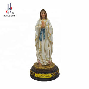 Penjualan Terlaris Patung Religius Bunda Maria Lourdes dan Yesus, Merek HANDSOME, Dapat Dikustomisasi, Ukuran 5 Inci, Kerajinan Resin Antik Eropa, Buatan Tangan - Product Image 1