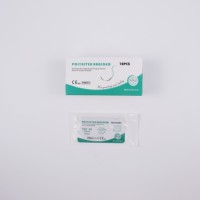 Chine Fabricant Bon Prix Pas Cher POLYESTER Médical Matériau Absorbable Fil De Suture Chirurgical avec Aiguille POLYESTER