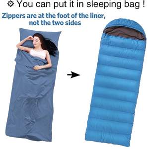 <span class=keywords><strong>Sac</strong></span> <span class=keywords><strong>de</strong></span> couchage en coton Woqi, grande taille, <span class=keywords><strong>drap</strong></span> <span class=keywords><strong>de</strong></span> couchage léger, <span class=keywords><strong>drap</strong></span> <span class=keywords><strong>de</strong></span> voyage et <span class=keywords><strong>de</strong></span> camping pour hôtel - Product Image 6