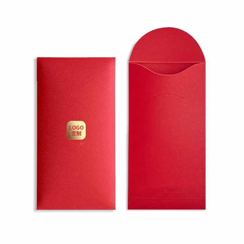 Custom Print Luxury 2022 Red Packet Envelope Chinese New Year Red Pocket Traditional Hong Bao