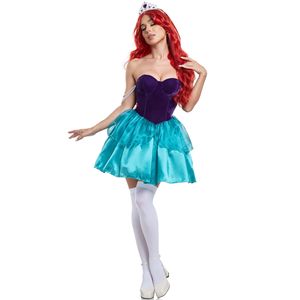 Costumes d'Halloween pour femmes, costume de <span class=keywords><strong>sirène</strong></span>, princesse adulte, cosplay, carnaval, fête, <span class=keywords><strong>déguisement</strong></span> - Product Image 1