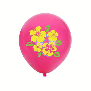 Youlun Set balon bunga kaktus <span class=keywords><strong>Flamingo</strong></span> warna-warni, Set Dekorasi Rumah Festival Hawaii untuk pesta Luau pantai 12 buah - Product Image 4