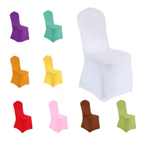 Spandex Wedding Chair Covers Stretch Elastic Chair Slipcovers For Banquet Events Party