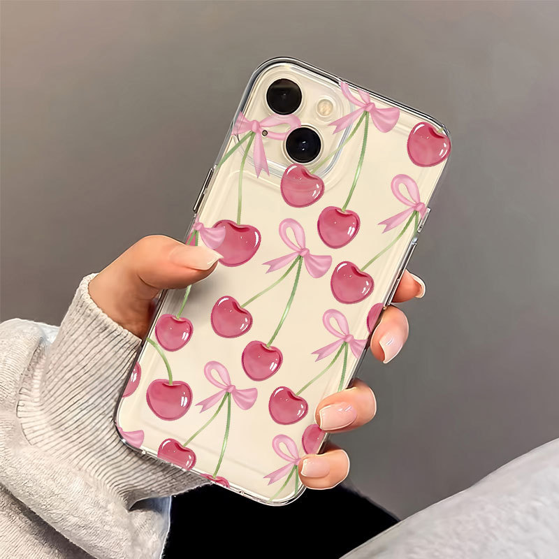 Transparent - Heart Pink Cherry