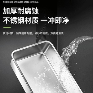 <b>Cat</b> <b>Litter</b> Box X3 Model Light Gray Enclosed <b>Deodorizing</b> Stainless Steel Splash Proof With Scoop And Aisle - Product Image 4