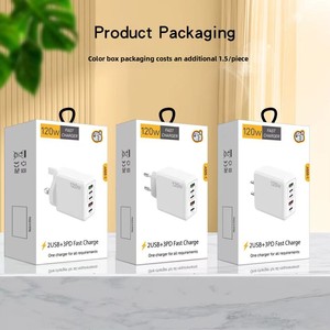 Xuyên biên giới độc quyền 3pd + 2USB Type-C sạc điện thoại di động đa cổng sạc nhanh Hong Kong Châu Âu Mỹ UK Adapter - Product Image 4