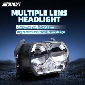 Sanvi Factory Price B5PRO 3 Inch Bi LED Projector Lens Headlight Auto <b>Lights</b> 12V Auto Lighting System 6000K Headlight Upgrade - Product Image 1