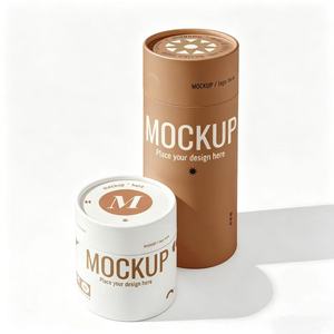 Eco-Friendly Craft Paper Tube Packaging Cylinder Box with Gold <b>Foil</b> Design for Cosmetic Products Gift & Craft Use - Product Image 4