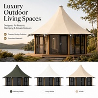 Tente de camping de luxe BOTEEN - Tente de safari sur mesure à structure en alliage d'aluminium pour quatre saisons, grand espace, abordable - Luxe pour les centres de villégiature