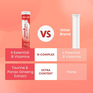 วิตามินบีรวมชนิดเม็ดฟู่ ได้รับการรับรองมาตรฐาน GMP ช่วยเพิ่มพลังงาน บำรุงร่างกายสำหรับนักกีฬา แคลอรีต่ำ - Product Image 5