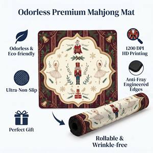Tapis de <span class=keywords><strong>Mahjong</strong></span> Xingmeng sur mesure, en caoutchouc inodore, pliable, durable, écologique, sans plis, enroulable, pour 4 joueurs - Product Image 1