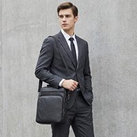 Étui de transport pour tablette 13 pouces en cuir PU imperméable rétro pour hommes d'affaires avec logo personnalisé, sac à bandoulière pour iPad