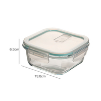 Boîte à lunch en verre ronde carrée, peut être chauffée au micro-ondes, bol spécial, qualité alimentaire, boîte à lunch bento avec couvercle pour le bureau
