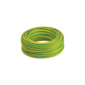 Cable Eléctrico Unipolar Fs17 de 4mm² Amarillo-Verde, Rollo de 100m, Conductor de Cobre Aislado para Uso en Construcción - Product Image 4