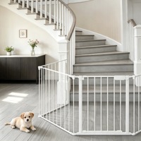 Barrière pliante en métal pour cheminée, protection en acier thermolaqué résistant à la chaleur, clôture de sécurité modulaire pour la protection de la maison