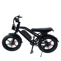 Moto tout-terrain électrique transfrontalière, pneus larges de 20 pouces, 48V, moyeu arrière, style montagne, freins à disque, neige, plage, tout-terrain, prairie