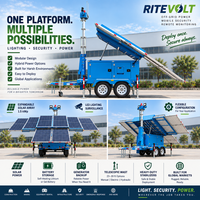 Remorque mobile portable à LED solaire étanche pour éclairage d'urgence pendant les travaux d'excavation minière