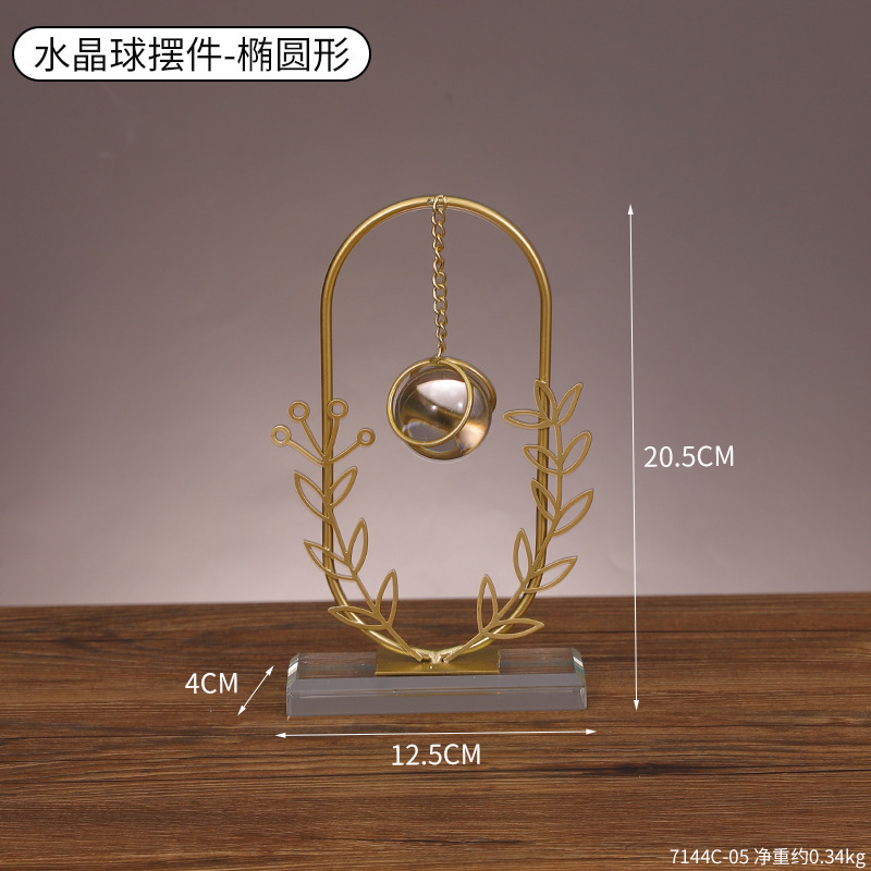 Ornement pendentif boule de cristal - forme ovale