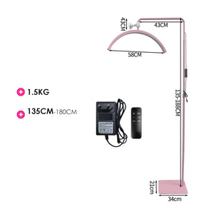 Lámparas de Pie para Salón de Belleza Luz Led Rosa de Media Luna para Pestañas Luz de Relleno para Fotografía para Extensiones de Pestañas - Product Image 5