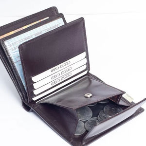 Wholesale Vintage Handmade <b>for</b> <b>Men</b> <b>Small</b> Double Fold Purse Natural Leather Short Leather <b>Wallet</b> with Multiple Card Slots - Product Image 1