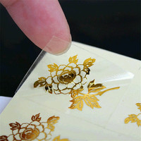Autocollants de bouteille de parfum personnalisés avec logo transparent Étiquettes cosmétiques transparentes en feuille d'or Texte personnalisé Logo Autocollants transparents