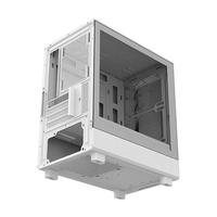 New Design Computer Case M-ATX PC Case with Fan Speed and ARGB Control Button