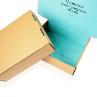 Boîte d'expédition en carton ondulé écologique personnalisée avec logo pour emballage de perruques cosmétiques de luxe, vente en gros de produits de beauté, finition mate